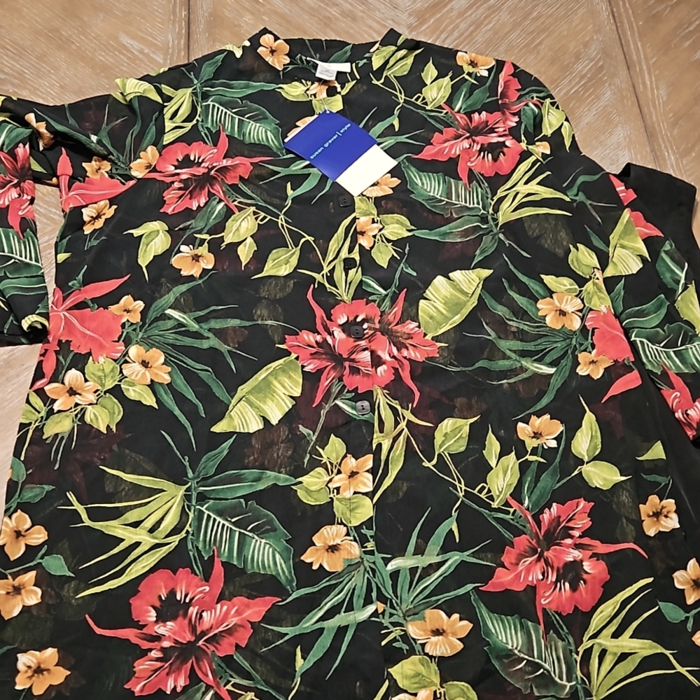 Susan graver blouse with under tank 2x